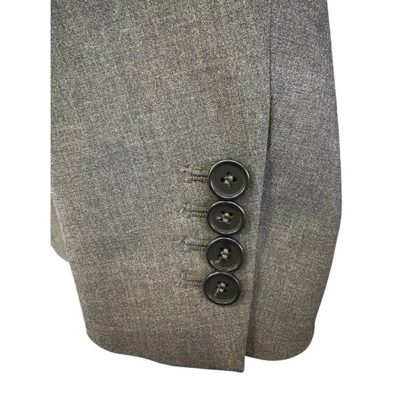 Theory Charcoal Gray Wool Blazer Women's Size 10 Gabe N Edition Single Breasted - Picture 7 of 10